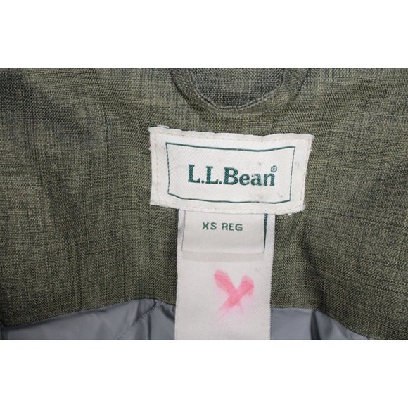 LL Bean Green Polyester Lined Down Insulated Baxter State Parka Jacket Size XS - Picture 5 of 12